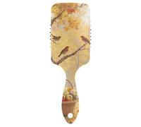Hello Fall Autumn Tree Brosse à cheveux adaptée aux fruits pour brosse humide et sèche fine pour la perte de cheveux avec poignée ergonomique cepillo para cabello rizado
