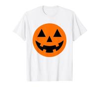 Hello Fall Citrouille avec Visage Humain Souriant Jack O Lanterne T-Shirt Graphique avec Valeur