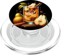 Hello Fall Hot Tea Graphic for Pear Tea Lovers Cute Autumn PopSockets PopGrip pour MagSafe