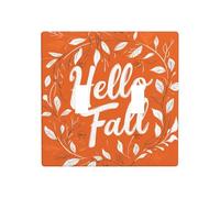 Hello Fall On Orange Double Gang Interrupteur Plaque Murale Décor Taille Standard - 11,4 x 11,4 cm