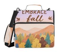 Hello Fall - Organiseur de classeur à 3 anneaux - 3,8 cm - Avec poignée - Facile à transporter - Pour l'école/le bureau