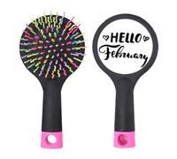 Hello February Citation Handwrite Salon Brosse à cheveux démêlante Base coussin