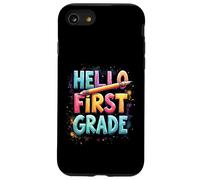 Hello First Grade Crayon Fun Back to School Garçon Fille Coque pour iPhone SE (2020) / 7/8