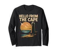 Hello From The Cape Chemise Vintage Phare Mouette Coucher de Soleil Manche Longue
