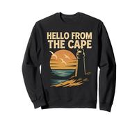 Hello From The Cape Chemise Vintage Phare Mouette Coucher de Soleil Sweatshirt