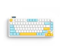 HELLO GANSS Clavier mécanique 75 joints avec écran TFT rabattable de 1,14" | Rembourrage à cinq couches et bouton RVB Hot Swap clavier personnalisé pour Windows/Mac jusqu'à 5 appareils