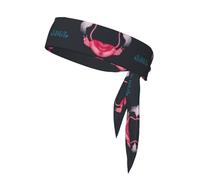 Hello Glasses Bandeau à nouer avec imprimé flamant rose pour homme et femme, bandeau ninja, bandeau réglable évacuant l'humidité