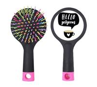 Hello Gorgeous Brosse à cheveux démêlante avec citation manuscrite Base coussin