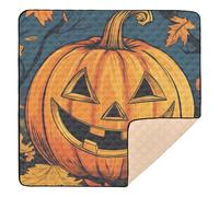 Hello Halloween et Autumn Pumpkin Grand tapis de jeu antidérapant pour bébé, tapis de jeu léger pour bébé et tout-petit, 127 x 127 cm