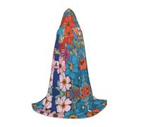 Hello Hawaii - Cape à capuche imprimée pour jeunes - Cape imprimée réglable pour adolescents, aventures d'Halloween, fêtes et fêtes - Taille M