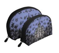 Hello Hawaii Ensemble de 2 trousses de maquillage en forme de coquillage pour femme et fille, Haunted Mansion, Taille unique, Trousse de maquillage