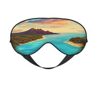Hello Hawaii Masque de sommeil double face en soie, masque pour les yeux bloquant la lumière réglable pour les yeux pour les voyages, homme et femme, bandeau doux et confortable, 20 x 10 cm