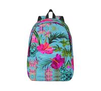 Hello Hawaii Sac à dos en toile pour ordinateur portable Sangles réglables Vintage Casual École Voyage Travail en plein air Camping, Noir , S