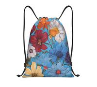 Hello Hawaii Titre : Sac de sport léger avec cordon de serrage - Sac de sport pliable résistant à l'eau avec bandoulière réglable, idéal pour le sport, le yoga, les voyages et l'école, Noir , S