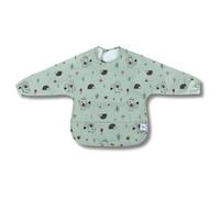 Hello Hippo - Bavoir avec Manches Longues Bébé Bleu - Imperméables, Réglables et Faciles à Nettoyer | Tablier Imperméable pour Repas et Activités (6-12 mois)