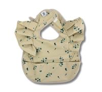 Hello Hippo - Bavoir Froufrou bleu Imperméables avec Poche Récupératrice - Protection Élégante pour Bébé | Bavoir Imperméable Unisexe 4-12 mois | Fermeture Ajustable