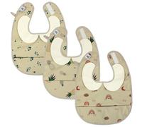 Hello Hippo - Bavoir Imperméables avec Poche Récupératrice - Protection Élégante pour Bébé | Bavoir Imperméable Unisexe 4-12 mois | Fermeture Ajustable