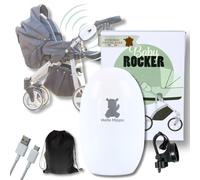 Hello Hippo - Berceur bébé automatique USB-C rechargeable - Baby Rocker - Aide au sommeil pour toute poussette cane nacelle, landau - 3 vitesses- Silencieux, compact, fixation universelle, nomade