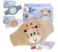 Hello Hippo - Bouillotte Noyaux de Cerise Bébé - Ceinture Chauffante Sèche Anti-Colique pour Nourrisson (Girafe)