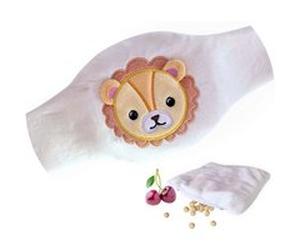 Hello Hippo - Boullotte pour bébé avec ceinture - Noyaux de cerises - Lion Blanc