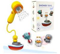HELLO HIPPO® Jouet de Bain pour Bébé - Fontaine de Bain avec Canard Douchette, Lapin, Éléphant et Canard Rotatif G