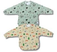 Hello Hippo - Lot de 2 Bavoirs avec Manches Longues Bébé - Imperméables, Réglables et Faciles à Nettoyer Tablier Imperméable pour Repas et Activités (6-12 mois) G