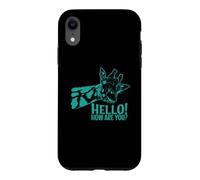 Hello How are You ? Girafe Exotique Animal Coque pour iPhone XR