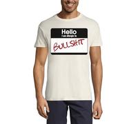 Hello I Am Allergic to Funny Crew Neck Cotton T-Shirt Homme Naturel, naturel, XXL