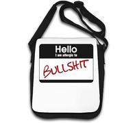 Hello I Am Allergic to Funny Sac à bandoulière Blanc, blanc, Taille unique