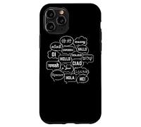 Hello in Many Languages Translator Globetrotter Polyglot Coque pour iPhone 11 Pro