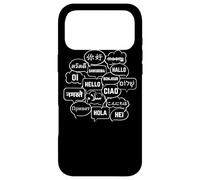 Hello in Many Languages Translator Globetrotter Polyglot Coque pour iPhone 17 Pro Max