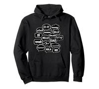 Hello in Many Languages Translator Globetrotter Polyglot Sweat à Capuche