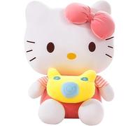 Hello K-itty Peluche, Hello K-itty Poupée Peluche Jouets en Peluch Délicate Mignon Hello K-itty Anime Plush Doll Mignon Doux Décoration Dessin Animé Plush Personnage Cadeau pour Enfants (30cm)