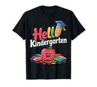 Hello Kindergarten First Day Crayon Apple Pencil First Day T-Shirt