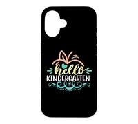 Hello Kindergarten Grade Funny Back to School Kids Coque pour iPhone 16
