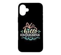Hello Kindergarten Grade Funny Back to School Kids Coque pour iPhone 16 Plus