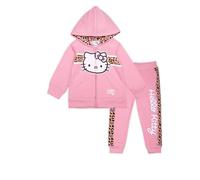 Hello Kitty 2 Piece Cheetah Print Zip Up Hoodie Jogger Set (6X-Large)