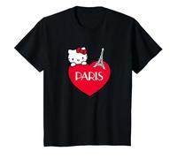 Hello Kitty Aime Paris T-Shirt, Enfant, Noir, 12 Ans