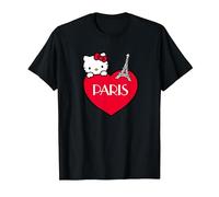 Hello Kitty Aime Paris T-Shirt, Homme, Noir, S