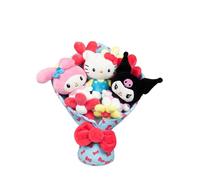 Hello Kitty and Friends Bouquet de fête en peluche de 30,5 cm, 9 peluches incluses, produit officiel Sanrio de Jazwares