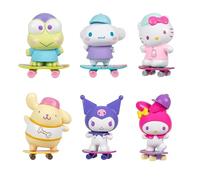 Hello Kitty and Friends Lot de 6 figurines ultra Premier 10,2 cm - Hello Kitty, Kuromi, My Melody, Cinnamoroll, Pompompurine et Keroppi - Produit sous licence officielle Sanrio de Jazwares