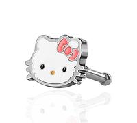 Hello Kitty Anneaux de nez en acier inoxydable 20 g Kawaii mignon 316L droit Os Piercing de nez sous licence officielle Sanrio, Small, Acier inoxydable, Pas de pierre précieuse