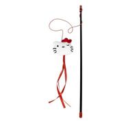 Hello Kitty Baguette pour chat avec cordon et hochet, jouet interactif pour animaux de compagnie avec design officiel Sanrio