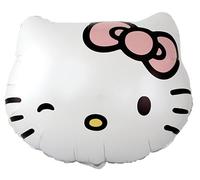 Hello Kitty Ballon en aluminium en forme de tête Blanc et rose 53,3 cm Décoration de fête pour air ou hélium