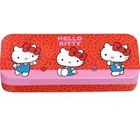 Hello Kitty Boîte de beauté à 3 Niveaux | Kit de Maquillage pour Enfant avec Brillant à lèvres, Ombre à paupières, Vernis à Ongles et Autocollants pour Ongles - Boîte de Maquillage au Design Hello