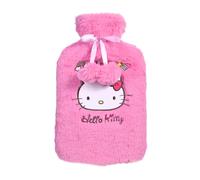 Hello Kitty Bouillotte avec housse en fausse fourrure douce | Certifié BS1970 | Poche d'eau chaude en caoutchouc naturel étanche pour crampes, soulagement de la douleur et chaleur hivernale | Grande