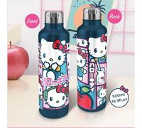 Paladone Bouteille d'eau Hello Kitty Sanrio en métal – étanche, sous licence – Rose et bleu
