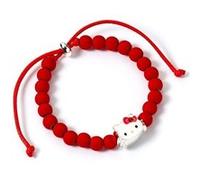 Hello Kitty Bracelet perles rouges avec breloque Hello Kitty 21 cm Rouge G