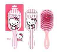 Hello Kitty Brosse à cheveux démêlante, design semi-rectangulaire mignon et fonctionnel pour tous les types de cheveux, douce pour les enfants et les adultes