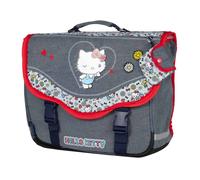 Hello Kitty - Cartable Scolaire 38 Cm Kiss Kiss - Gris/rouge - 2 Compartiments - Primaire Gris S